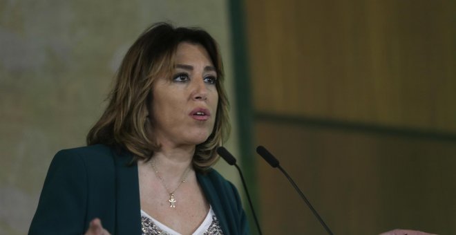 Susana Díaz, en el Parlamento de Andalucía