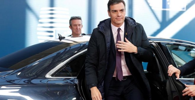 El presidente del Gobierno, Pedro Sánchez, en Bruselas este miércoles. EFE/ALASTAIR GRANT