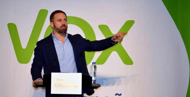 El presidente de Vox, Santiago Abascal. (ALMUDENA ÁLVAREZ | EFE)