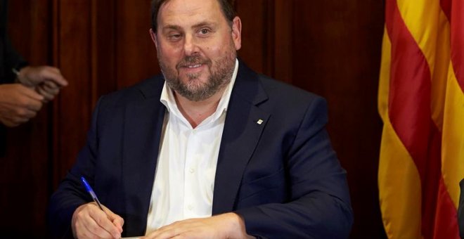 El líder y candidato de ERC, Oriol Junqueras, en una imagen de archivo. EFE