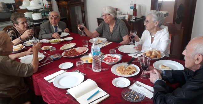 Loty de la Granja, Carmen Tagüeña, Fernando Rodríguez Miaja, Paloma Altolaguirre Mendez, María Teresa Martín Arroyo y Carlos Ordoñez García.