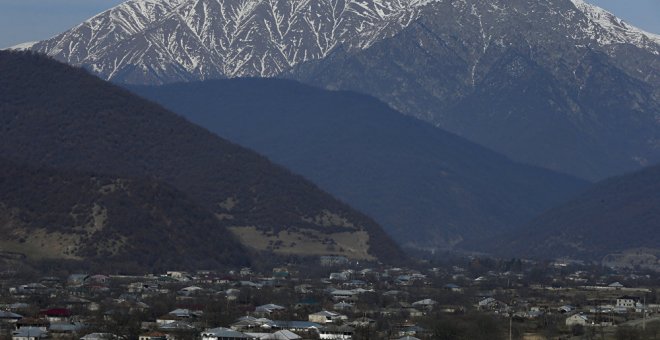 Pankisi, ciudad de Georgia donde se han dado las protestas por la central hidroeléctrica. REUTERS/DAVID MDZINARISHVILI