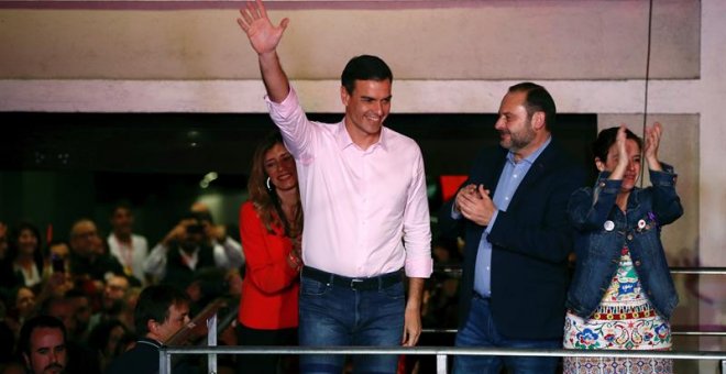 El candidato a la presidencia del Gobierno, Pedro Sánchez