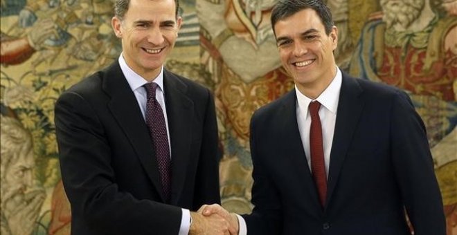 Pedro Sánchez y el rey. EFE