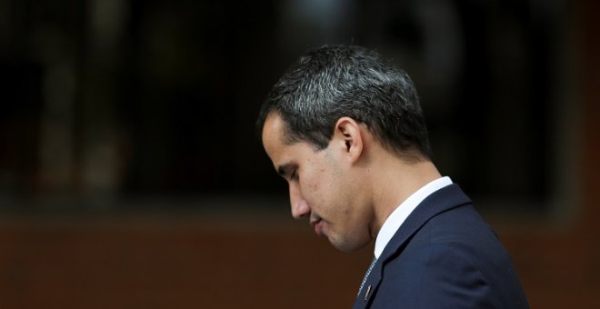 03/05/2019 - El autoproclamado presidente encargado de Venezuela, Juan Guaidó, tras una reunión con los trabajadores de una petrolera estatal en Caracas. / REUTERS - MANAURE QUINTERO