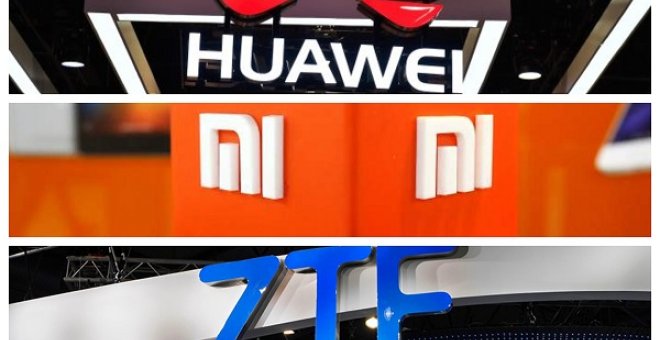 Logos de Huawei, TZE y Xiaomi.