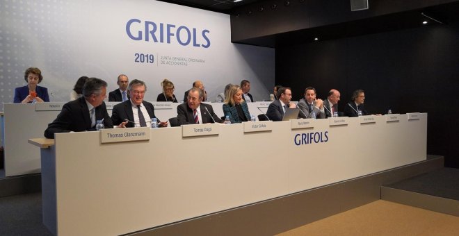 Imagen de la junta de accionistas de Grifols. E.P.