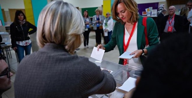 La candidata por el PSOE a la Alcaldía de Zaragoza, Pilar Alegría. | EUROPA PRESS