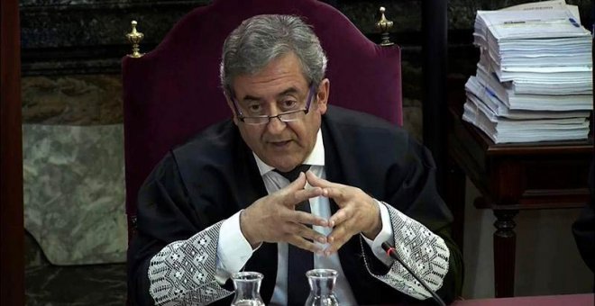 El Fiscal Javier Zaragoza presenta sus conclusiones ante el Tribunal Supremo durante el juicio del 'procés'. (EFE)