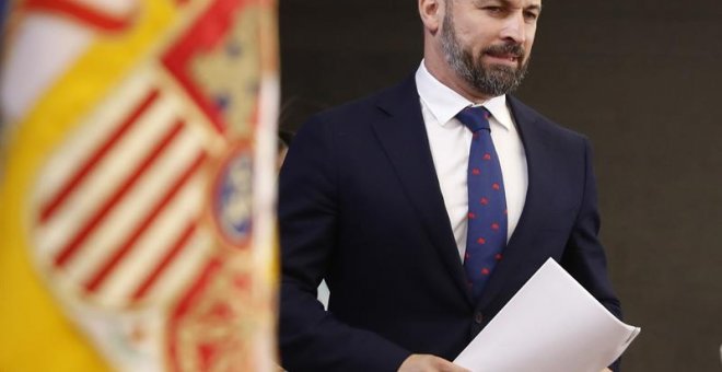 27.06.2019 / Santiago Abascal, durante una rueda de prensa. EFE / Ballesteros