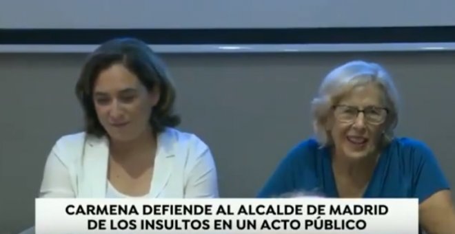 Carmena defiende publicamente a Almeida de una ciudadana que le llamo "carapolla"