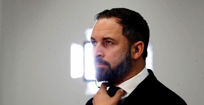 09/07/2019.- El líder de Vox, Santiago Abascal, a su llegada este martes al Congreso de los Diputados. / EFE - JUAN CARLOS HIDALGO