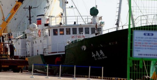 Imagen de un pesquero en el puerto de Sokcho. EFE/Archivo