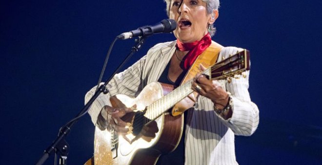 La cantautora Joan Baez ha visitado España en su gira de despedida. | EFE