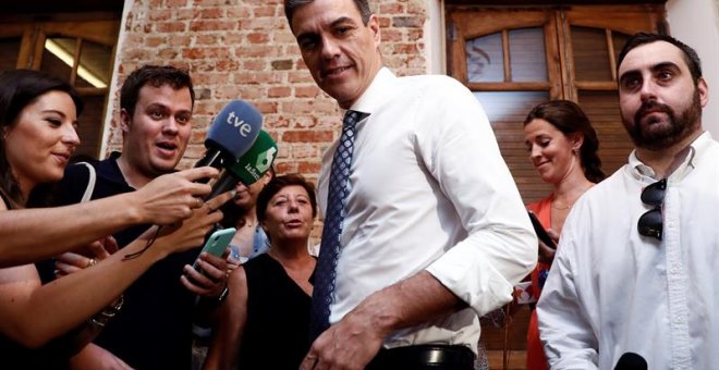 El presidente del Gobierno en funciones y secretario general del PSOE, Pedro Sánchez