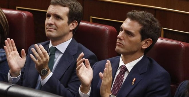 Pablo Casado y Albert Rivera en el Congreso de los DiputadosEDUARDO PARRA / EUROPA PRESS