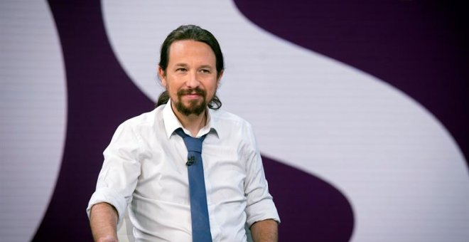 20/08/2019.- El líder de Unidas Podemos, Pablo Iglesias, momentos antes de la entrevista esta noche en Antena 3 Noticias en la que explicará en qué consiste la propuesta enviada al PSOE para negociar un Gobierno de coalición. EFE/Luca Piergiovanni