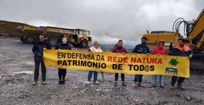 Protesta en contra de la  construcción de un parque eólico en la sierra de O Iribio, en Lugo.- ADEGA