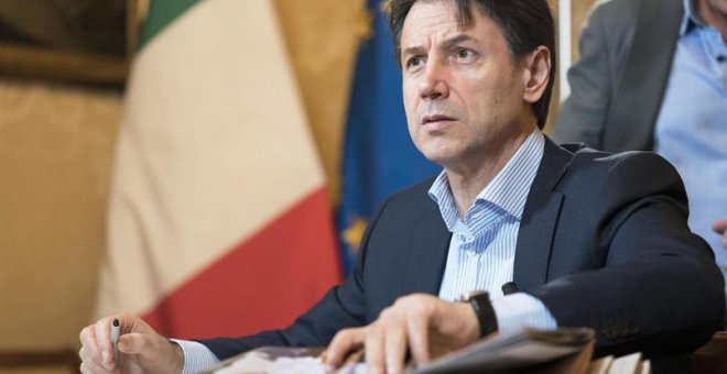 01/09/2019.- Imagen de archivo del primer ministro italiano Giuseppe Conte durante una entrevista para el diario 'Fatto Quotidiano' en Roma. EFE/EPA/Filipo Attili