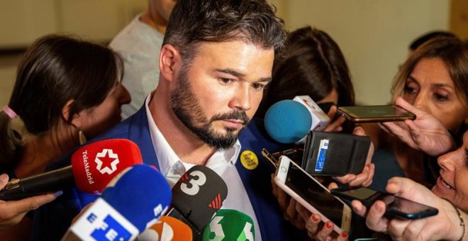 El portavoz de Esquerra Republicana de Cataluña (ERC), Gabriel Rufián.- EFE