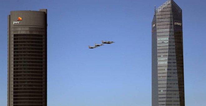 Dos de las cuatro torres en Madrid: las de PwC y KPMG. Foto: EFE