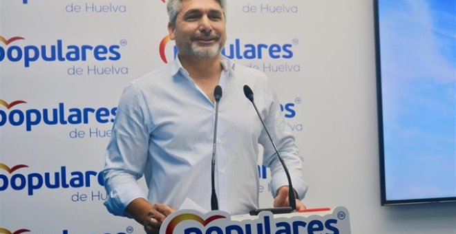 Juan José Cortés, en rueda de prensa.PP DE HUELVA.