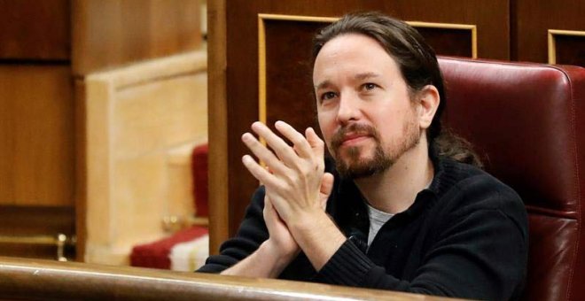 Pablo Iglesias en el Congreso. (BALLESTEROS | EFE)