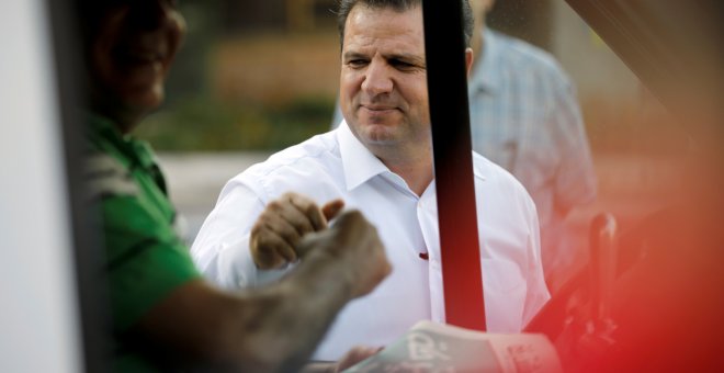 12/09/2019 - Ayman Odeh, líder de la Lista Conjunta, durante un evento de campaña electoral en Tira, norte de Israel / REUTERS