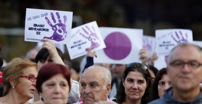 24/09/2019 - Una concentración contra la violencia machista en Rekalde (Bilbao). EFE