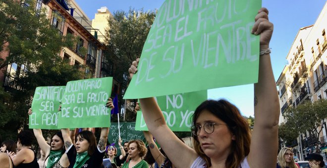 Feministas protestan en el día por la despenalización y legalización del aborto / Arancha Ríos