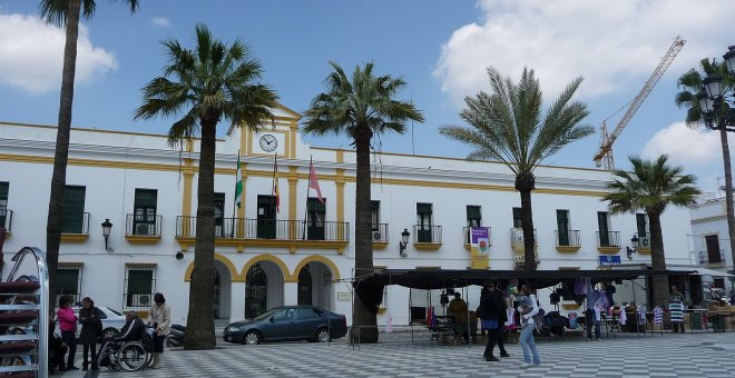 Ayuntamiento en Trebujena. WIKIPEDIA