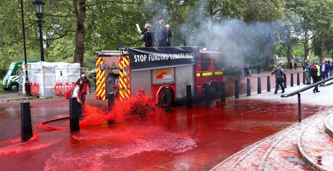 Protesta de Extinction Rebellion en Londres.  REUTERS/Simon Dawson