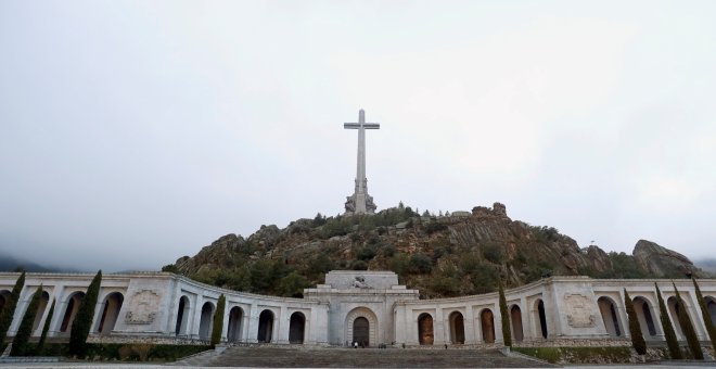 24/10/2019.- Plano general de la Basílica del Valle de los Caídos este jueves antes de la exhumación de los restos de Francisco Franco. / EFE - J.J GUILLÉN