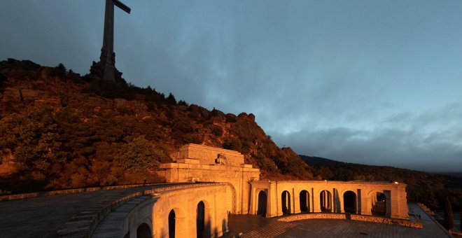 Así lucía el Valle de los Caídos esta mañana en las horas previas a la exhumación. / Europa Press