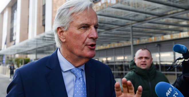 El negociador de la Unión Europea para el brexit, Michel Barnier, tras la reunión de este viernes. / Reuters