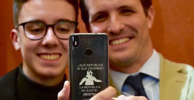 Selfie publicado por Pablo Casado. Pablo Casado a través de su cuenta de Twitter