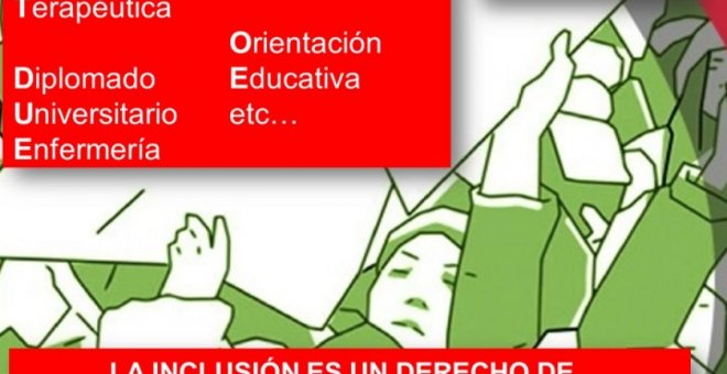 Cartel manifestación contra la falta de profesionales en la educación CCOO.