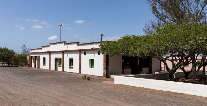 Vista actual del Albergue en Tefía donde se ubicaba el campo de concentración en 1955. Cabildo de Fuerteventura