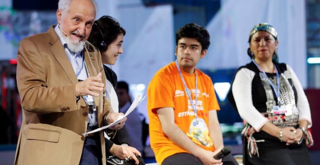 Escena del diálogo Intergeneracional para la Justicia Climática de la 25 Conferencia de las Partes del Convenio Marco de Naciones Unidas sobre Cambio Climático (COP)./ EFE