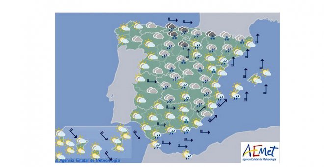 Previsión meteorológica para este lunes 16 de diciembre. EFE