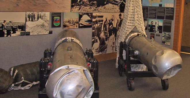 Dos bombas de Palomares en el Museo Atómico Nacional de Albuquerque, Estados Unidos.