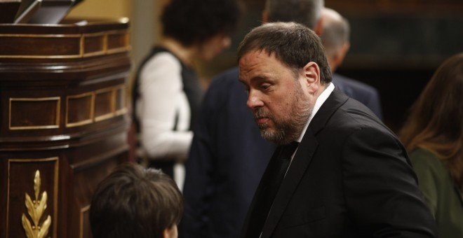 Oriol Junqueras durante la constitución de la XIII legislatura del Congreso de los Diputados. / Europa Press