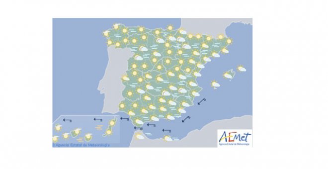 Previsión meteorológica para el 30 de diciembre. / AEMET