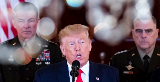 08/01/2020- El presidente de EEUU, Donald Trump, durante una rueda de prensa en la Casa Blanca. / EFE - MICHAEL REYNOLDS