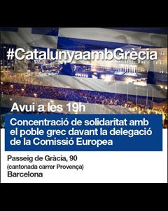 Cartel protesta en Barcelona.