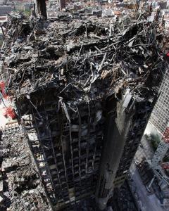 Estado en el que quedó el edificio Windsor tras el incendio.