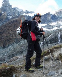 Carmen González-Meneses en un viaje anterior en las montañas.