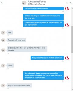 La 'plataforma de afectados por Facua' niega el contacto con alguno de los usuarios que dice representar.