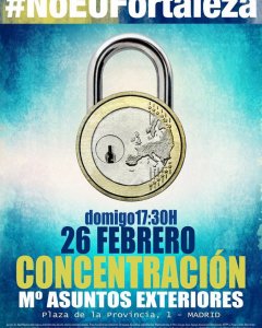 Cartel de las concentraciones en apoyo de la acogida a los refugiados.