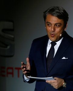 El presidente de Seat, Luxca de de Meo, durante la presentación del nuevo modelo de 'Ibiza'. REUTERS